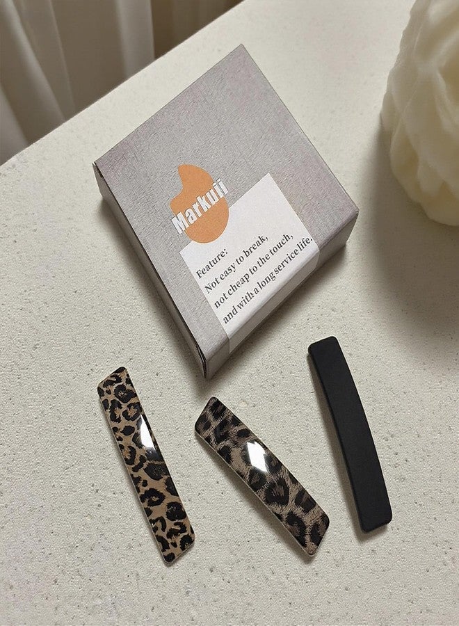 Markuii Small 3 Inch Hair Barrette for Women Not Easy to Break Rectangle Medium to Small French Hair Clips for Half Up Short Thin Hair, 3 Pack - Image 5